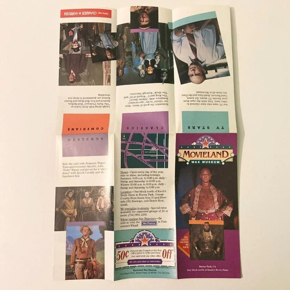Vintage 1986 Lot of 2 Movieland Wax Museum Buena Park  California Brochure - Picture 10 of 15